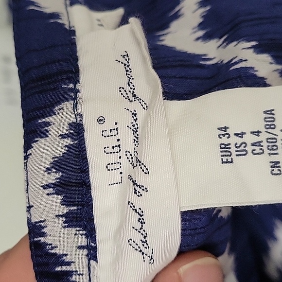 H&M Label of Graded Goods Chevron Print Tunic Beach Sheer Coverup Size 4 - Picture 7 of 11